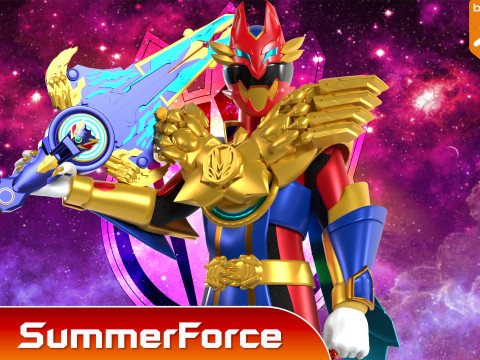 Tega Sword Gozyu Wolf - No1 Sentai Gozyuger 3D Model