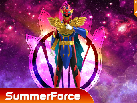 Tega Sword Gozyu Wolf - No1 Sentai Gozyuger 3D Model