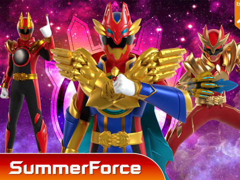 Tega Sword Gozyu Wolf - No1 Sentai Gozyuger 3D Model