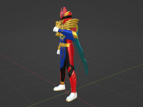 Tega Sword Gozyu Wolf - No1 Sentai Gozyuger 3D Model