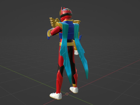 Tega Sword Gozyu Wolf - No1 Sentai Gozyuger 3D Model