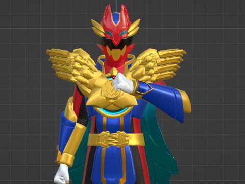 Tega Sword Gozyu Wolf - No1 Sentai Gozyuger 3D Model