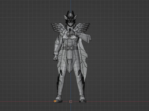Tega Sword Gozyu Wolf - No1 Sentai Gozyuger 3D Model