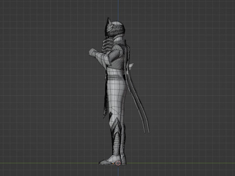 Tega Sword Gozyu Wolf - No1 Sentai Gozyuger 3D Model