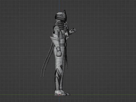 Tega Sword Gozyu Wolf - No1 Sentai Gozyuger 3D Model