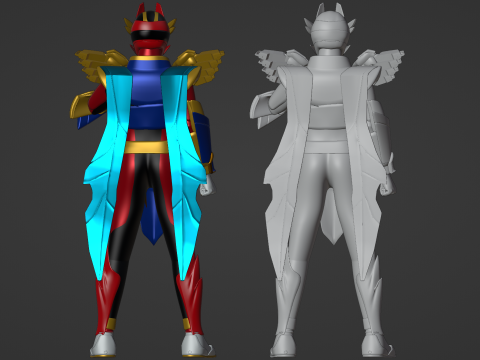 Tega Sword Gozyu Wolf - No1 Sentai Gozyuger 3D Model