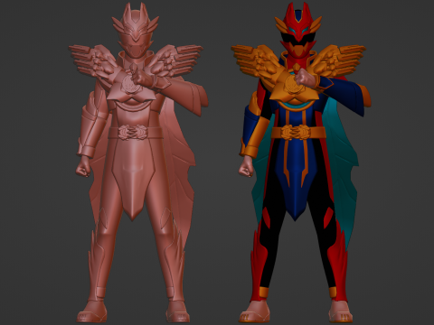 Tega Sword Gozyu Wolf - No1 Sentai Gozyuger 3D Model