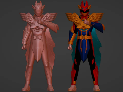 Tega Sword Gozyu Wolf - No1 Sentai Gozyuger 3D Model