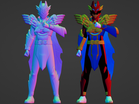 Tega Sword Gozyu Wolf - No1 Sentai Gozyuger 3D Model