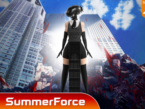 Ragazza Bomba - Uomo Motosega Modello 3D