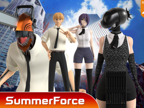 Ragazza Bomba - Uomo Motosega Modello 3D