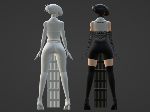 Ragazza Bomba - Uomo Motosega Modello 3D