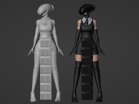 Ragazza Bomba - Uomo Motosega Modello 3D