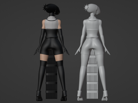 Ragazza Bomba - Uomo Motosega Modello 3D