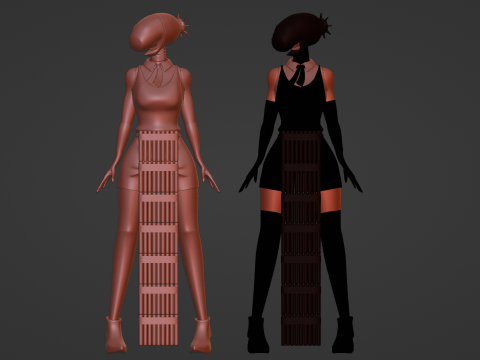 Ragazza Bomba - Uomo Motosega Modello 3D