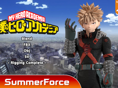 Pertempuran Terakhir Katsuki Bakugo - Akademi Pahlawanku Model 3D