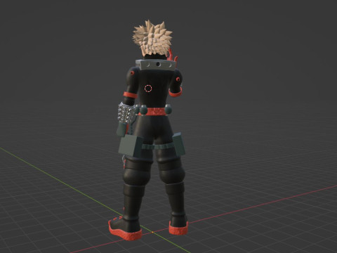 Katsuki Bakugo eindgevecht - Mijn held Academia 3D Model