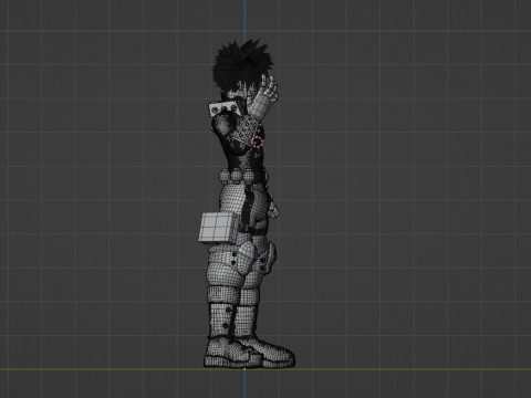 Katsuki Bakugo eindgevecht - Mijn held Academia 3D Model