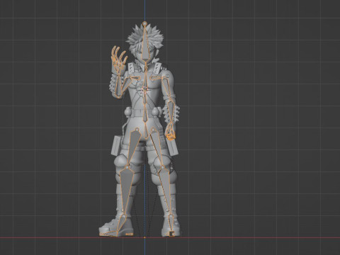 Katsuki Bakugo eindgevecht - Mijn held Academia 3D Model