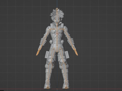 Katsuki Bakugo eindgevecht - Mijn held Academia 3D Model