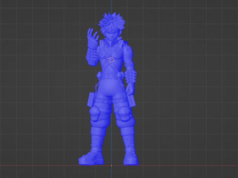 Katsuki Bakugo eindgevecht - Mijn held Academia 3D Model