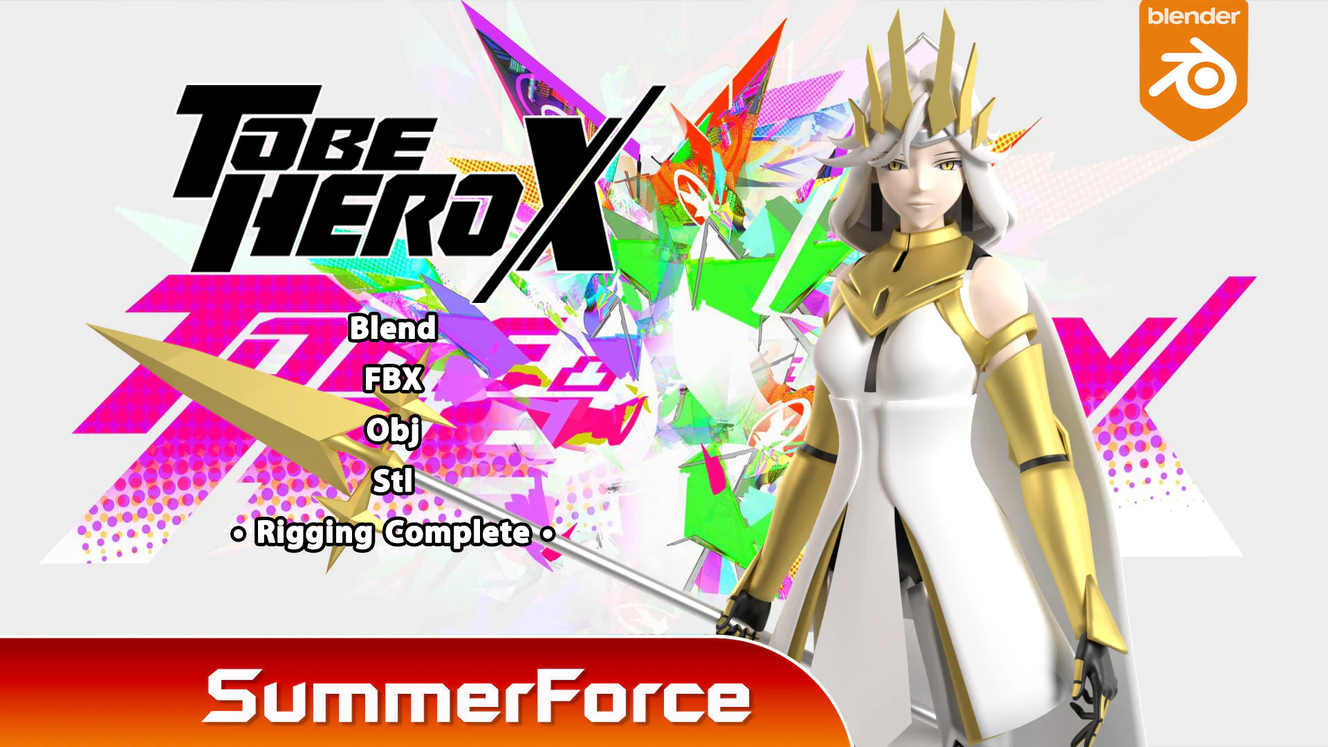 Queen - To Be Hero X 3D Model .c4d .max .obj .3ds .fbx .stl .blend 