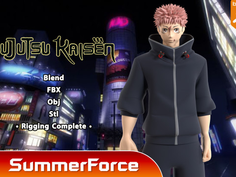 Yuji Itadori - Jujutsu Kaisen SS3 3D Model
