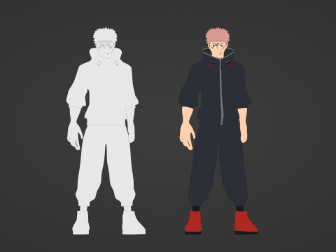 Yuji Itadori - Jujutsu Kaisen SS3 3D Model