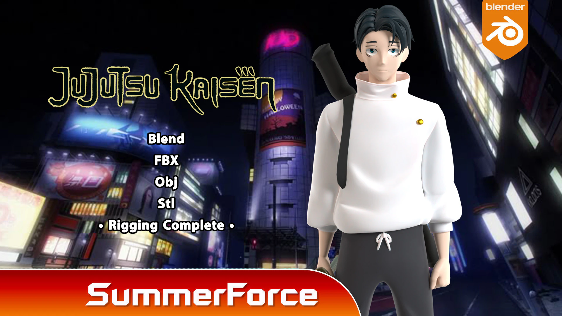 Yuta Okkotsu - Jujutsu Kaisen SS3 3D Model .c4d .max .obj .3ds .fbx .stl .blend 