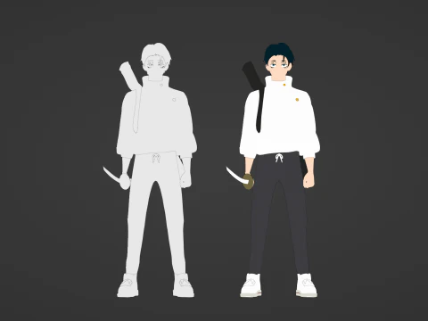 Yuta Okkotsu - Jujutsu Kaisen SS3 3D Model