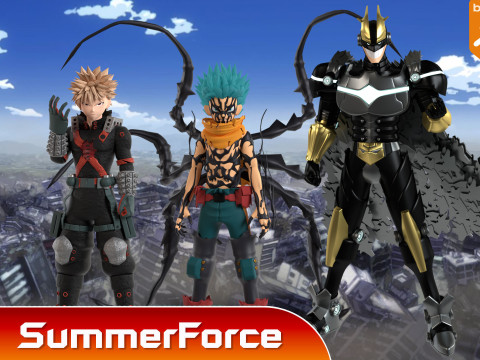 Hamparan Deku - Akademi Pahlawanku Model 3D