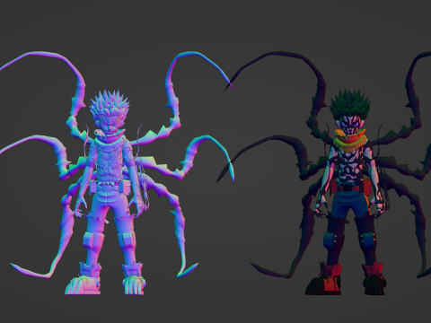 Hamparan Deku - Akademi Pahlawanku Model 3D