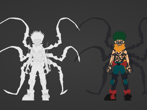 Hamparan Deku - Akademi Pahlawanku Model 3D