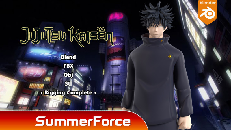 Megumi Fushiguro - Jujutsu Kaisen SS3 Modelo 3D .c4d .max .obj .3ds .fbx .stl .blend 