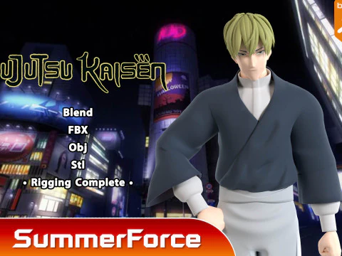 Naoya Zenin - Jujutsu Kaisen Modelo 3D