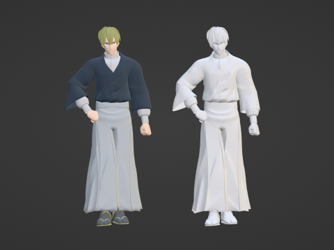 나오야 제닌 - 유술해선 3D 모델