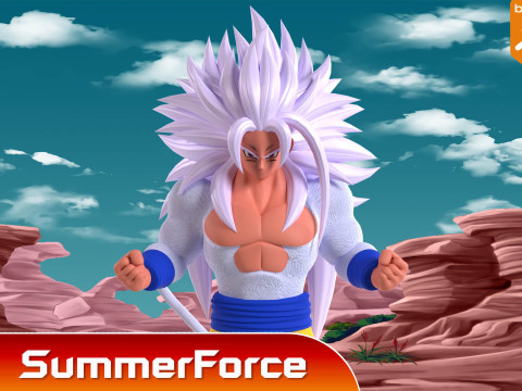 Goku Super Saiyan 5 - Dragon Ball AF Modèle 3D