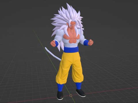 Goku Super Saiyan 5 - Dragon Ball AF Modèle 3D