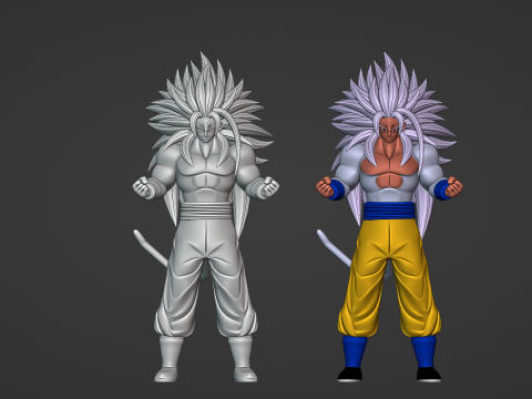 Goku Super Saiyan 5 - Dragon Ball AF Modèle 3D