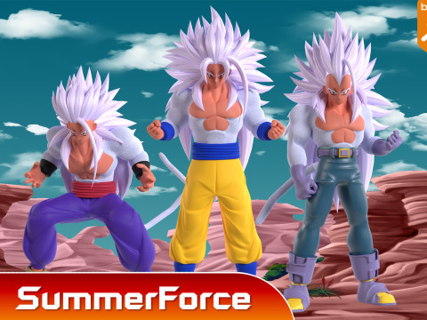 Goku Super Saiyan 5 - Dragon Ball AF Modèle 3D