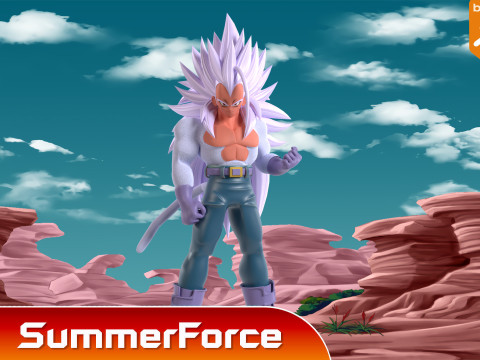 Vegeta Super Saiyan 5 - Dragon Ball AF Model 3D