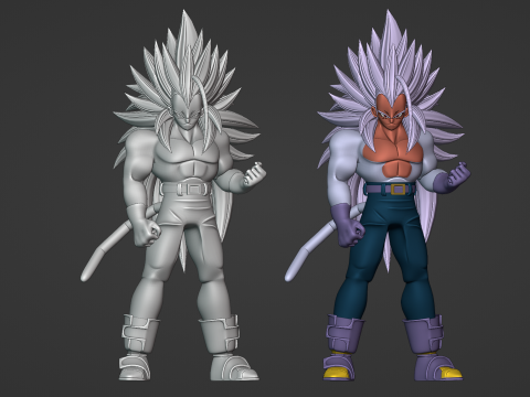 Vegeta Super Saiyan 5 - Dragon Ball AF Model 3D