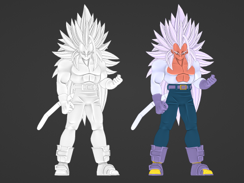 Vegeta Super Saiyan 5 - Dragon Ball AF Model 3D