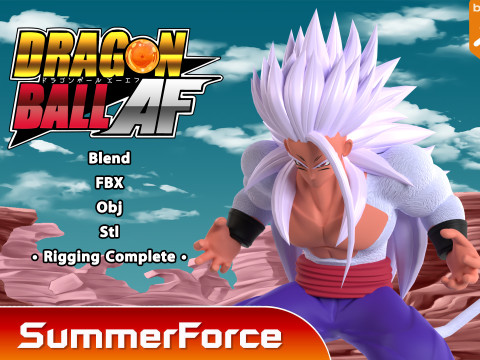 Gohan Super Saiyan 5-Dragon Ball AF 3D Model