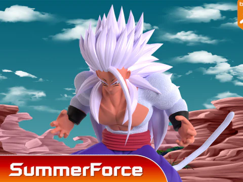 Gohan Super Saiyan 5 - Dragon Ball AF 3D Model