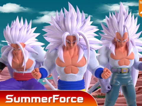 Gohan Super Saiyan 5 - Dragon Ball AF 3D Model