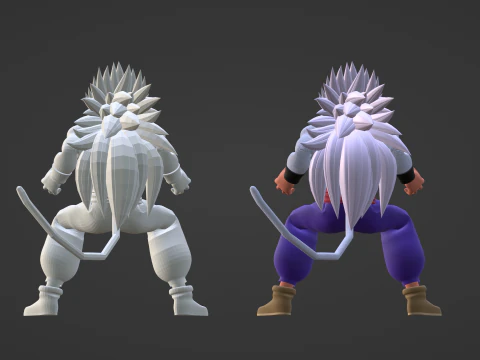 Gohan Super Saiyan 5 - Dragon Ball AF 3D Model
