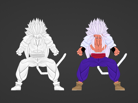 Gohan Super Saiyan 5 - Dragon Ball AF Model 3D