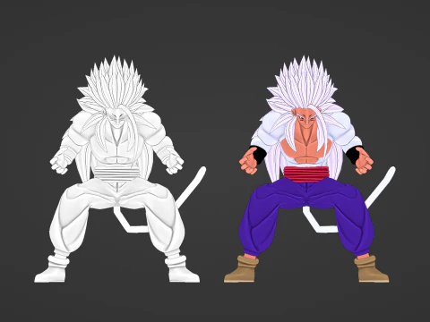 Gohan Super Saiyan 5 - Dragon Ball AF 3D Model