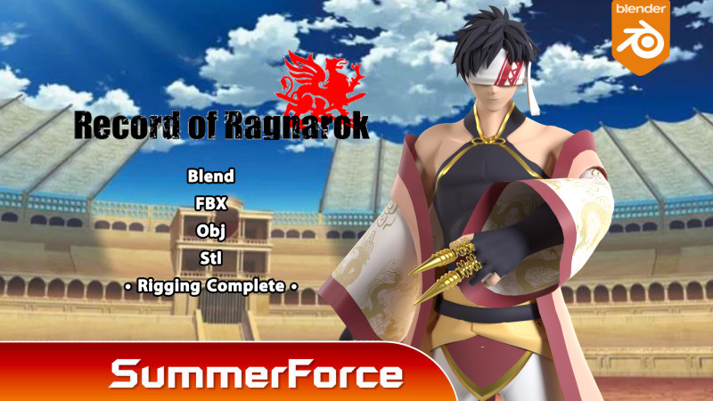 Цинь Ши Хуан - Записи Рагнарока 3D Модель .c4d .max .obj .3ds .fbx .stl .blend